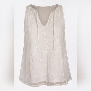 New With Tags! Maurices Solid Embroidered Mesh Tank Top